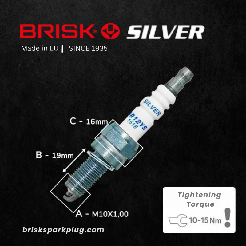 BRISK AR12YS Silver Racing Spark Plugs BRISK Spark Plugs
