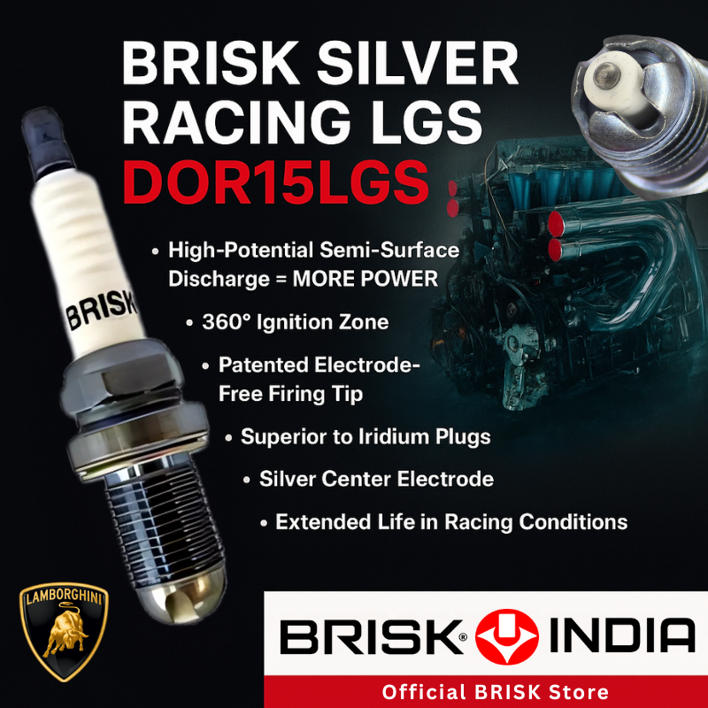 BRISK Silver Racing LGS Multispark Plug – DOR15LGS BRISK Spark Plugs