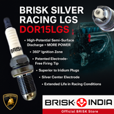 BRISK Silver Racing LGS Multispark Plug – DOR15LGS BRISK Spark Plugs