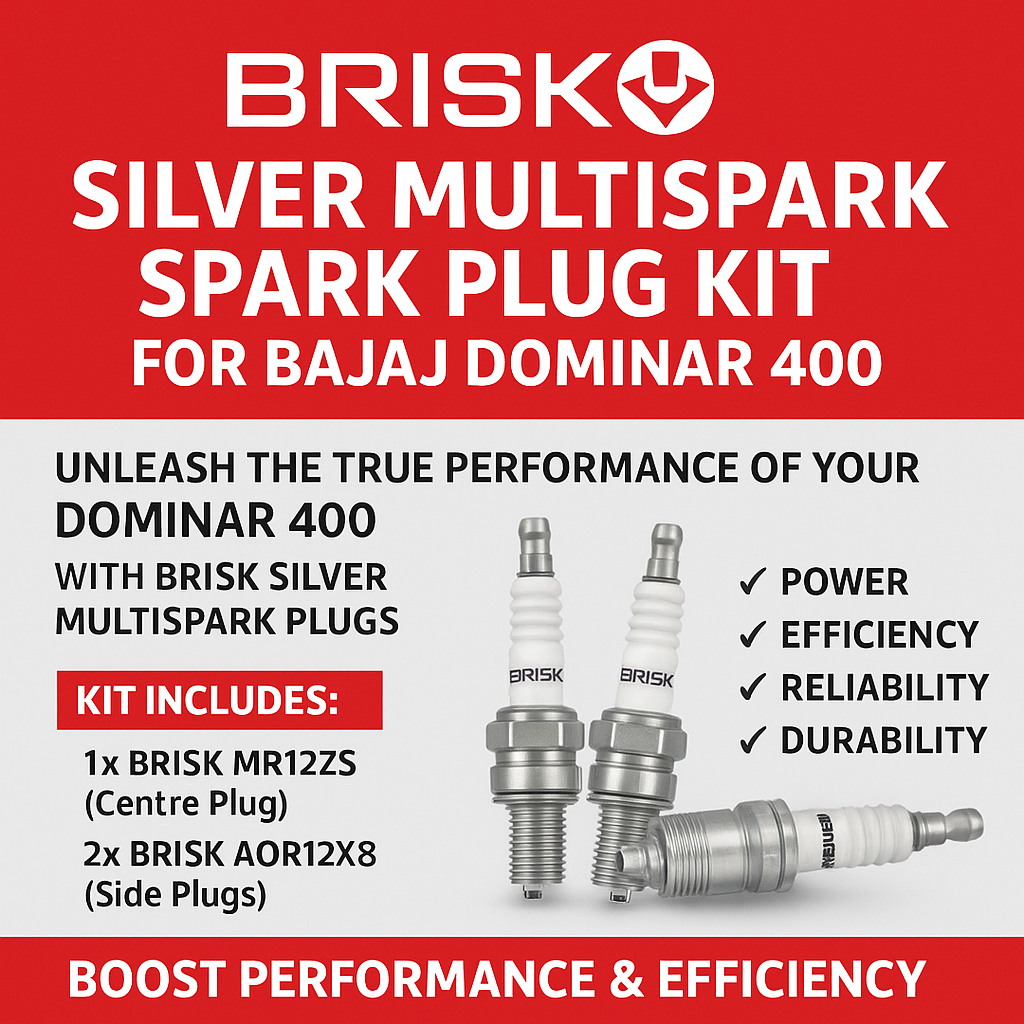 Dominar400 Silver Multispark Plug Kit BRISK Tabor