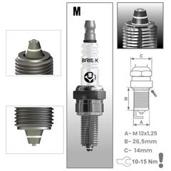 MR12ZS Silver Racing Multispark Plugs BRISK Spark Plugs
