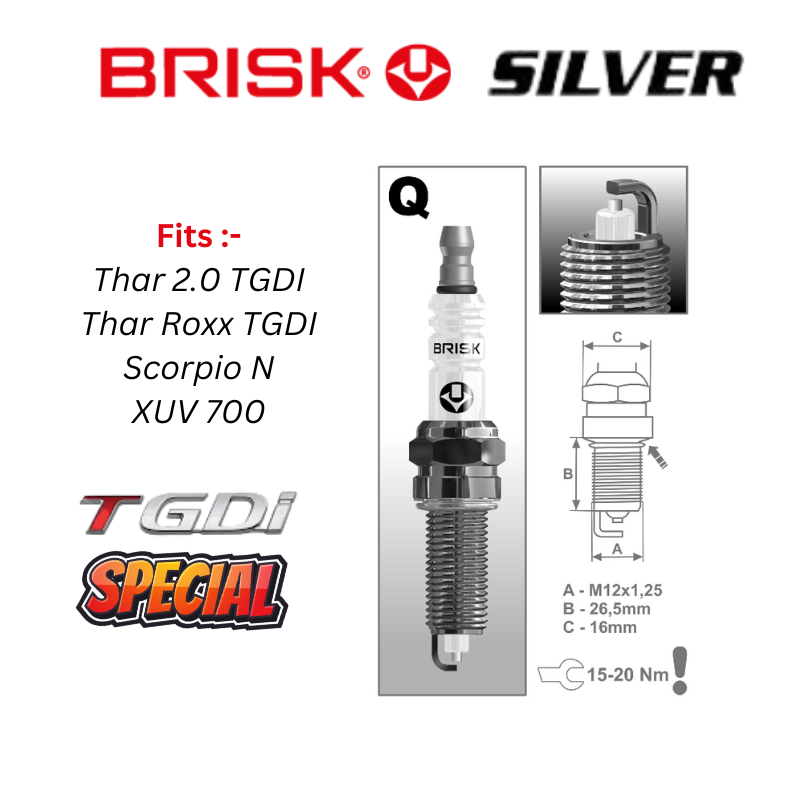 QR12LS Silver Spark Plug Dimensions & Application