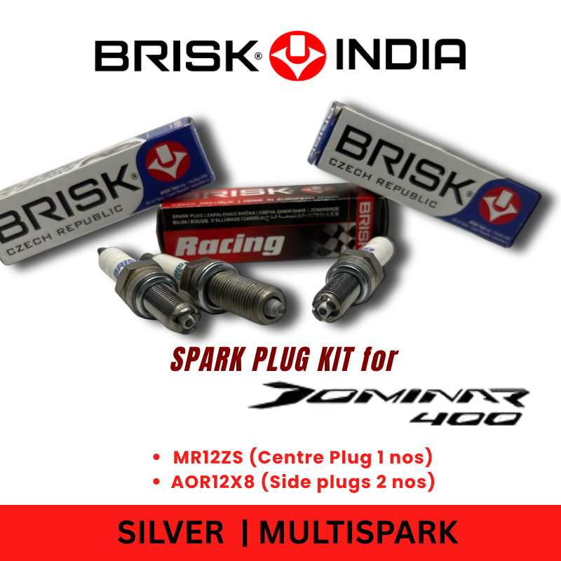 Dominar400 Silver Multispark Plug Kit BRISK Tabor