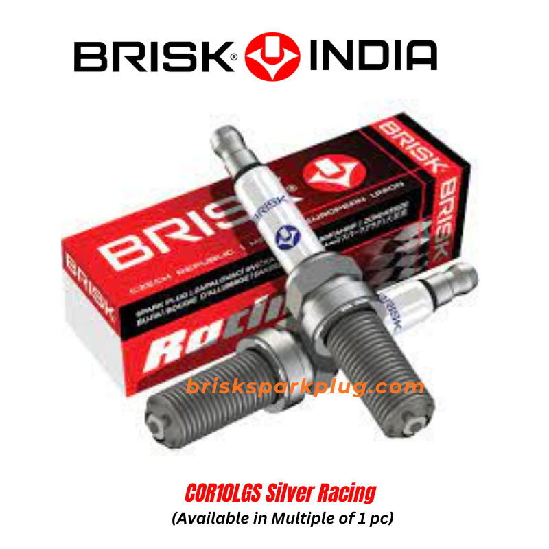 BRISK COR10LGS Silver Racing Spark Plug – 360° Spark Gap | LGS Technology ( 1 pc) BRISK Spark Plugs