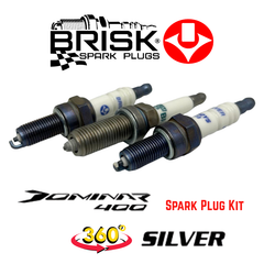 BRISK Silver Spark Plug kit for Dominar 400 V2 BRISK Tabor