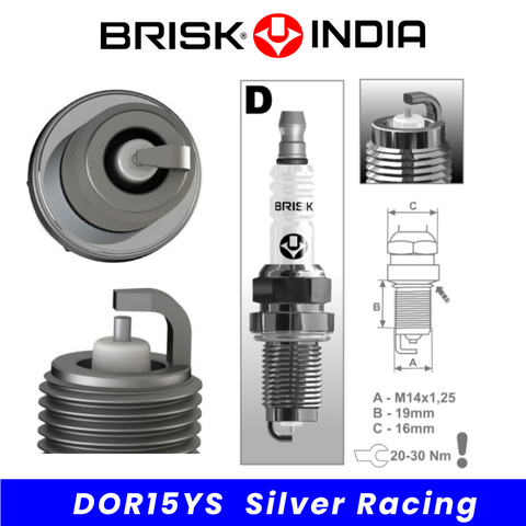 DOR15YS Silver Racing BRISK Spark Plugs