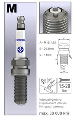 mor14x7 spark plug dimensions