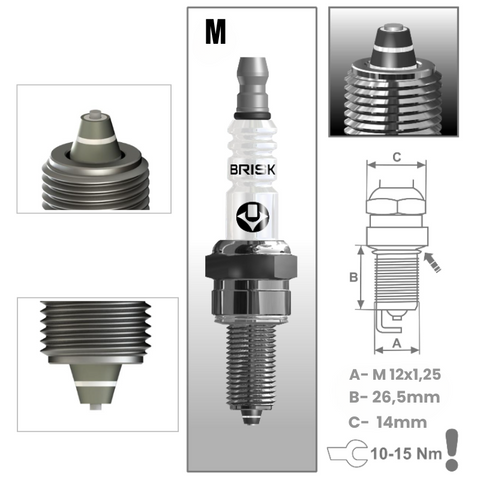 MR12ZS Silver Racing Multispark Plugs BRISK Spark Plugs