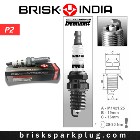 BRISK Premium Iridium P2 Spark Plug – Honda City, Jazz, WRV, Amaze | NGK IFR6B-11 Replacement BRISK Spark Plugs