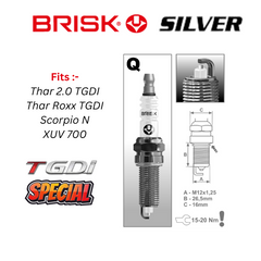 QR12LS Silver Spark Plug Dimensions &  Application