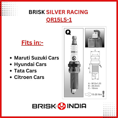QR15LS BRISK Silver Racing Spark Plug Brisk Tabor